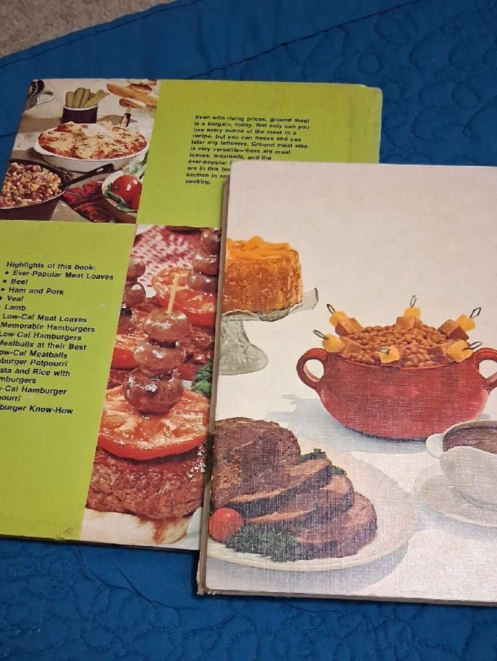 Vintage Cookbooks - White & Brown Covers with Red and Yellow Accents